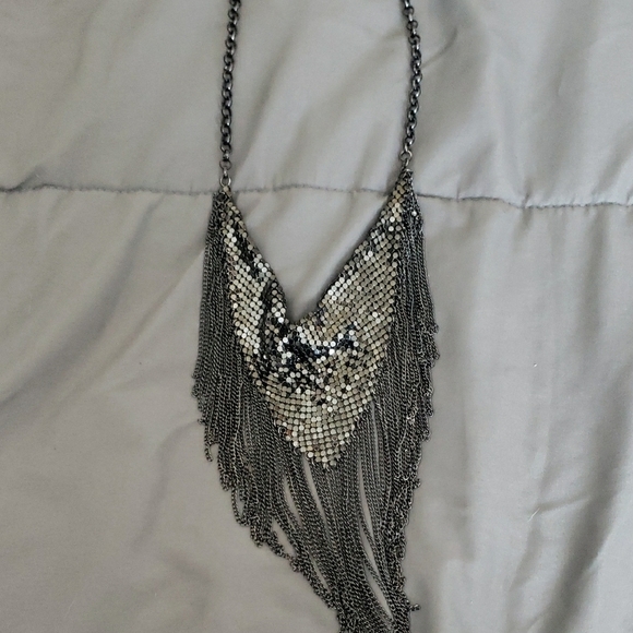 Silver Fringe Necklace - Picture 5 of 5